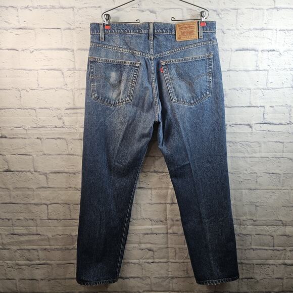 VTG Levis 505 Jeans Men 38x30 Denim Regular Fit Straight Leg Red Tab 90s - Picture 4 of 9